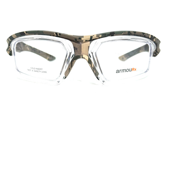 ArmouRx ARX Z87-2+ Brown Clear Rectangular Full Rim Eyeglasses 55-21 H19590 - Picture 1 of 7